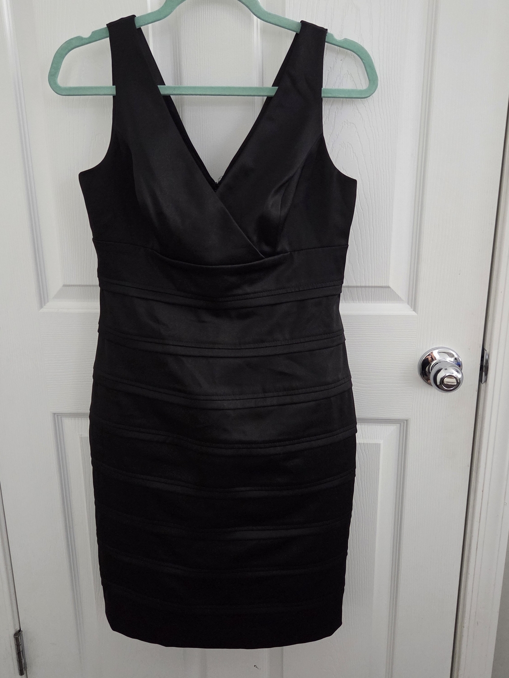 American Living Black V-Neck Bandage Mini Dress